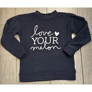 Woolly Threads x Love Your Melon Women’s Navy Blue Sweatshirt Top Size Small